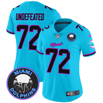 Women's Dolphins Miami Vice Vapor Limited Jersey V3 - All Stitched MIA_KDZ - KINDOZY