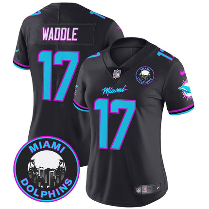Women's Dolphins Miami Vice Vapor Limited Jersey V3 - All Stitched MIA_KDZ - KINDOZY