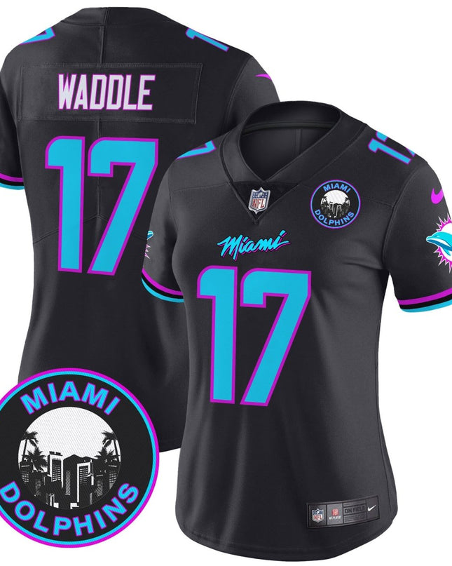 Women's Dolphins Miami Vice Vapor Limited Jersey V3 - All Stitched MIA_KDZ - KINDOZY
