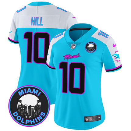 Women's Dolphins Miami Vice Vapor Limited Jersey V3 - All Stitched MIA_KDZ - KINDOZY