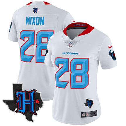 Women's Houston Texans 2024 Texas Patch Vapor Limited Jersey V2 - All Stitched HOUTEX_KDZ - KINDOZY