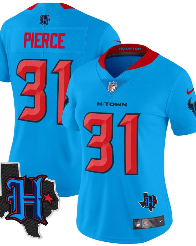 Women's Houston Texans 2024 Texas Patch Vapor Limited Jersey V2 - All Stitched HOUTEX_KDZ - KINDOZY