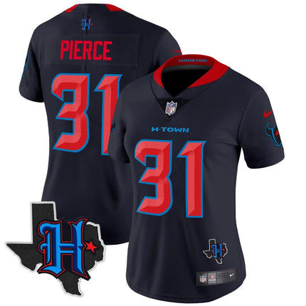Women's Houston Texans 2024 Texas Patch Vapor Limited Jersey V2 - All Stitched HOUTEX_KDZ - KINDOZY