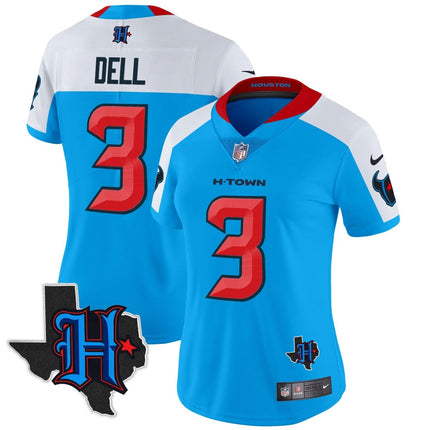 Women's Houston Texans 2024 Texas Patch Vapor Limited Jersey V2 - All Stitched HOUTEX_KDZ - KINDOZY