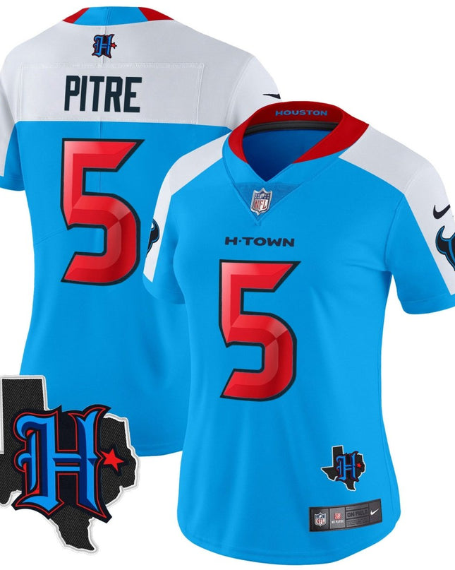 Women's Houston Texans 2024 Texas Patch Vapor Limited Jersey V2 - All Stitched HOUTEX_KDZ - KINDOZY