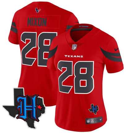Women's Houston Texans 2024 Texas Patch Vapor Limited Jersey V2 - All Stitched HOUTEX_KDZ - KINDOZY
