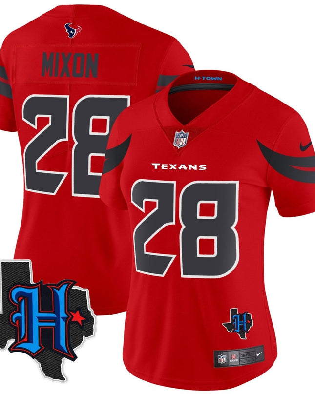 Women's Houston Texans 2024 Texas Patch Vapor Limited Jersey V2 - All Stitched HOUTEX_KDZ - KINDOZY