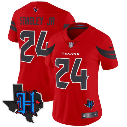 Women's Houston Texans 2024 Texas Patch Vapor Limited Jersey V2 - All Stitched HOUTEX_KDZ - KINDOZY