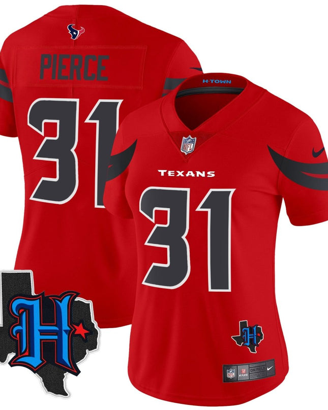 Women's Houston Texans 2024 Texas Patch Vapor Limited Jersey V2 - All Stitched HOUTEX_KDZ - KINDOZY