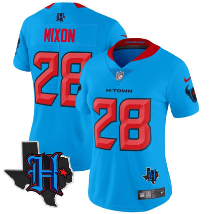 Women's Houston Texans 2024 Texas Patch Vapor Limited Jersey V2 - All Stitched HOUTEX_KDZ - KINDOZY