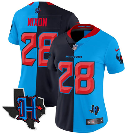 Women's Houston Texans 2024 Texas Patch Vapor Limited Jersey V2 - All Stitched HOUTEX_KDZ - KINDOZY