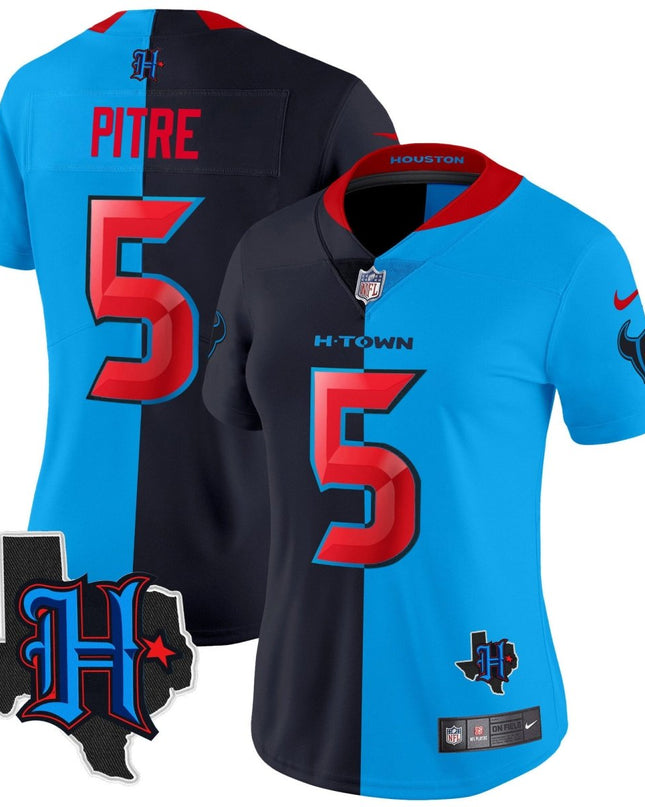 Women's Houston Texans 2024 Texas Patch Vapor Limited Jersey V2 - All Stitched HOUTEX_KDZ - KINDOZY