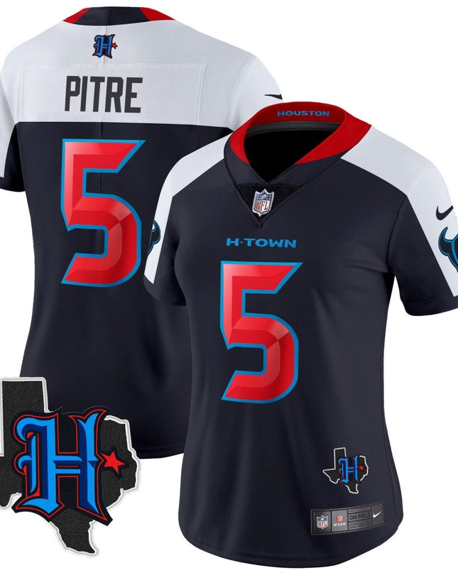 Women's Houston Texans 2024 Texas Patch Vapor Limited Jersey V2 - All Stitched HOUTEX_KDZ - KINDOZY