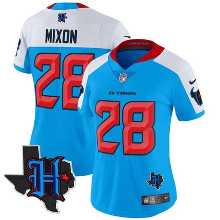 Women's Houston Texans 2024 Texas Patch Vapor Limited Jersey V2 - All Stitched HOUTEX_KDZ - KINDOZY