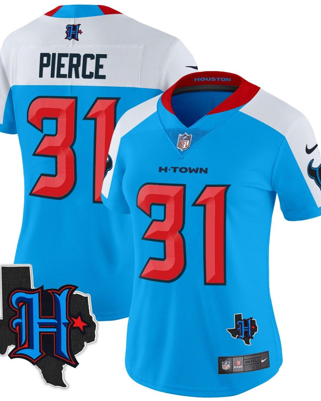 Women's Houston Texans 2024 Texas Patch Vapor Limited Jersey V2 - All Stitched HOUTEX_KDZ - KINDOZY