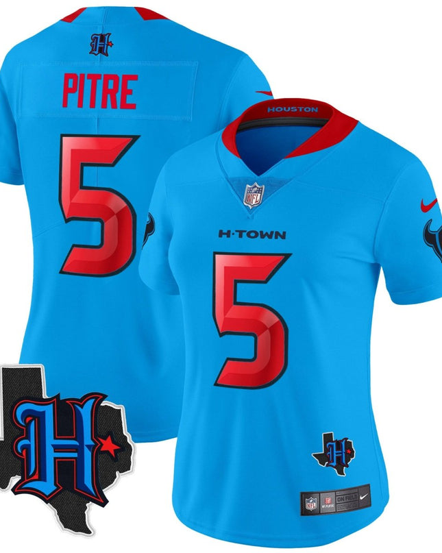 Women's Houston Texans 2024 Texas Patch Vapor Limited Jersey V2 - All Stitched HOUTEX_KDZ - KINDOZY