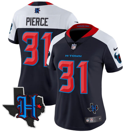Women's Houston Texans 2024 Texas Patch Vapor Limited Jersey V2 - All Stitched HOUTEX_KDZ - KINDOZY