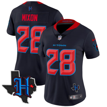 Women's Houston Texans 2024 Texas Patch Vapor Limited Jersey V2 - All Stitched HOUTEX_KDZ - KINDOZY