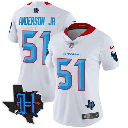 Women's Houston Texans 2024 Texas Patch Vapor Limited Jersey V2 - All Stitched HOUTEX_KDZ - KINDOZY