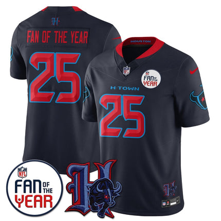 Women's Houston Texans "Fan Of The Year" Jersey - All Stitched HOUTEX_KDZ - KINDOZY