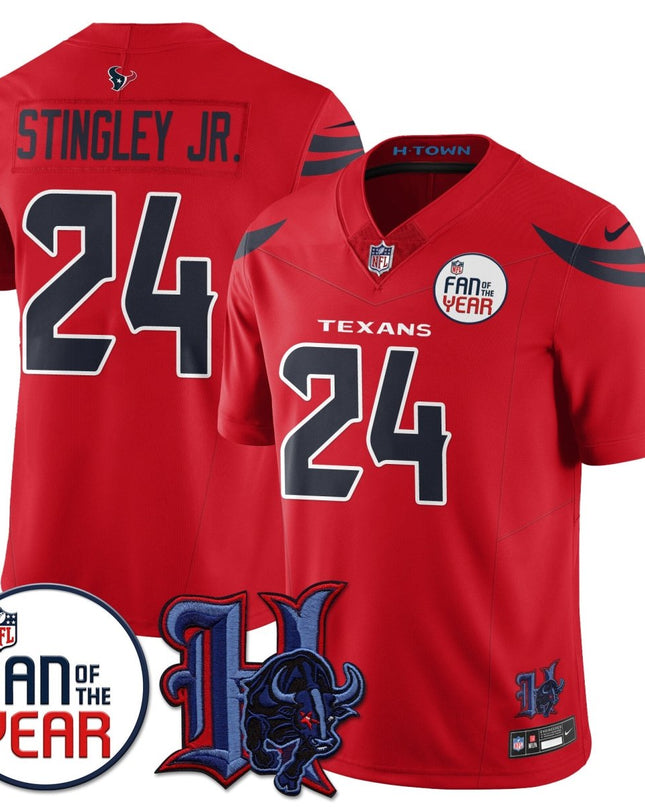 Women's Houston Texans "Fan Of The Year" Jersey - All Stitched HOUTEX_KDZ - KINDOZY