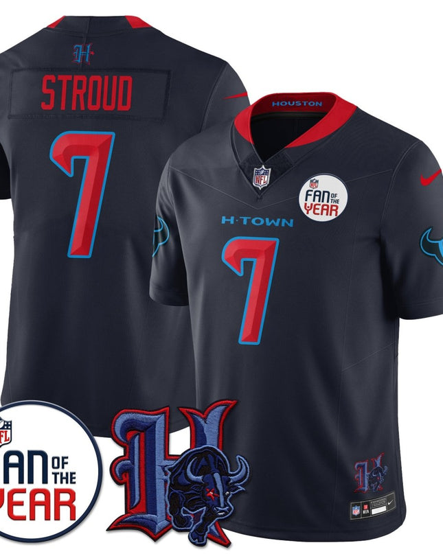 Women's Houston Texans "Fan Of The Year" Jersey - All Stitched HOUTEX_KDZ - KINDOZY