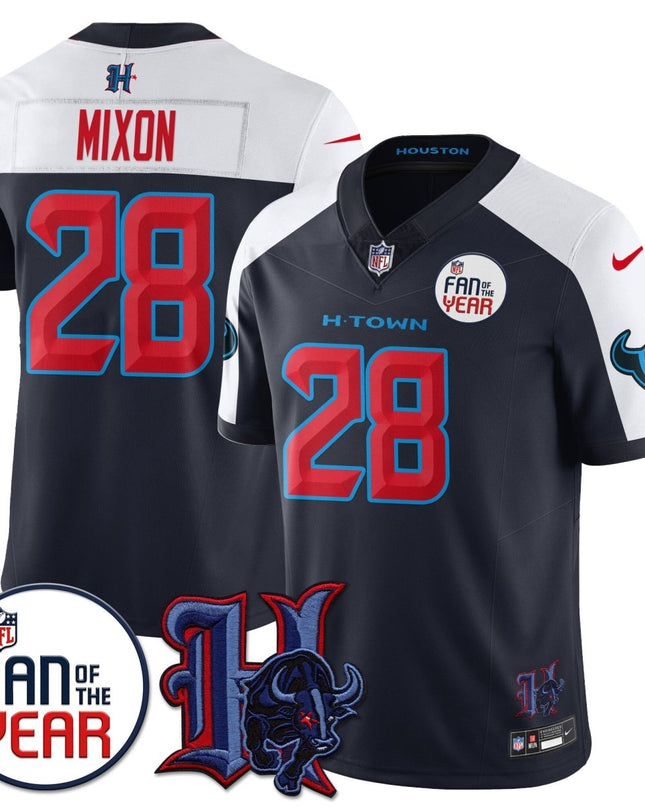 Women's Houston Texans "Fan Of The Year" Jersey - All Stitched HOUTEX_KDZ - KINDOZY