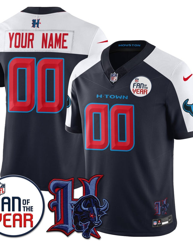 Women's Houston Texans "Fan Of The Year" Jersey - All Stitched HOUTEX_KDZ - KINDOZY