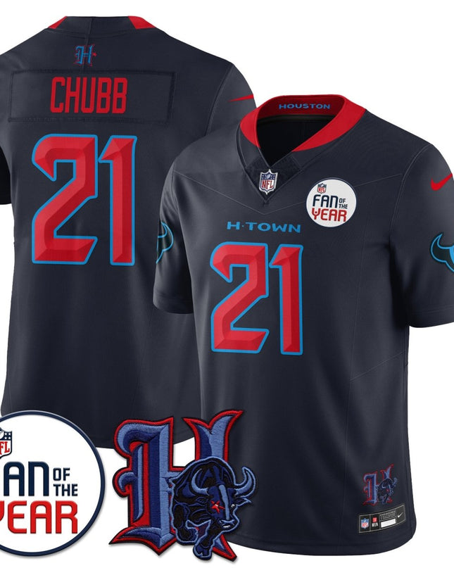 Women's Houston Texans "Fan Of The Year" Jersey - All Stitched HOUTEX_KDZ - KINDOZY