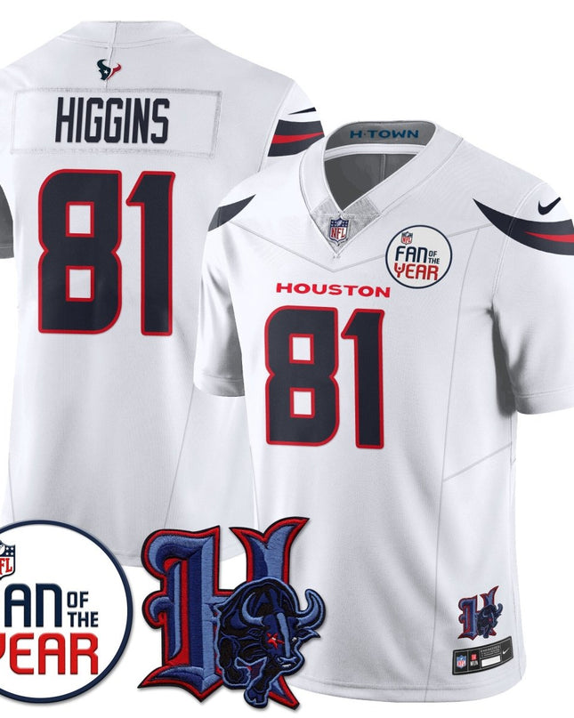 Women's Houston Texans "Fan Of The Year" Jersey - All Stitched HOUTEX_KDZ - KINDOZY
