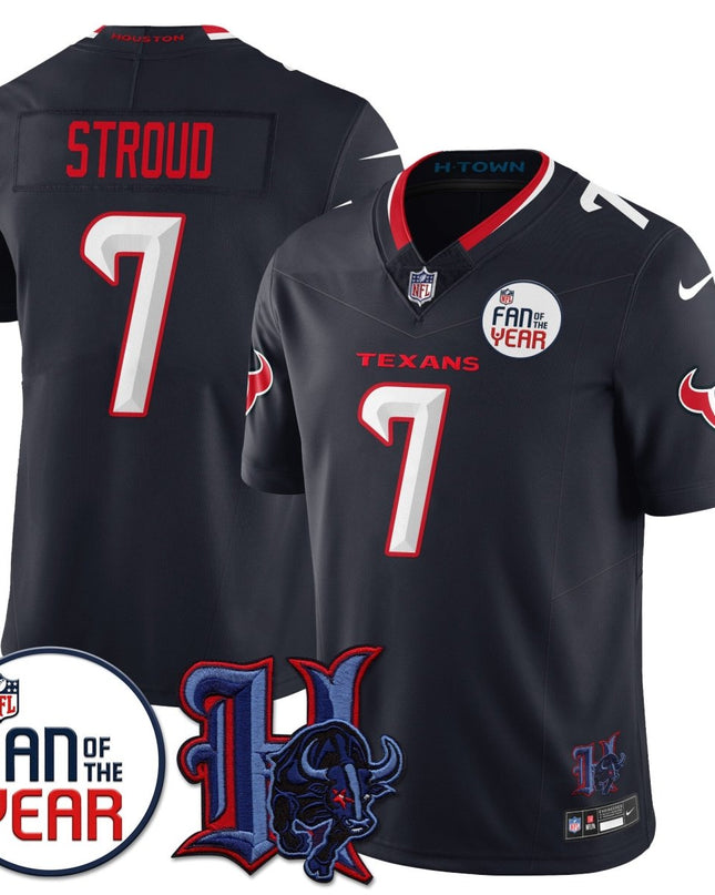 Women's Houston Texans "Fan Of The Year" Jersey - All Stitched HOUTEX_KDZ - KINDOZY