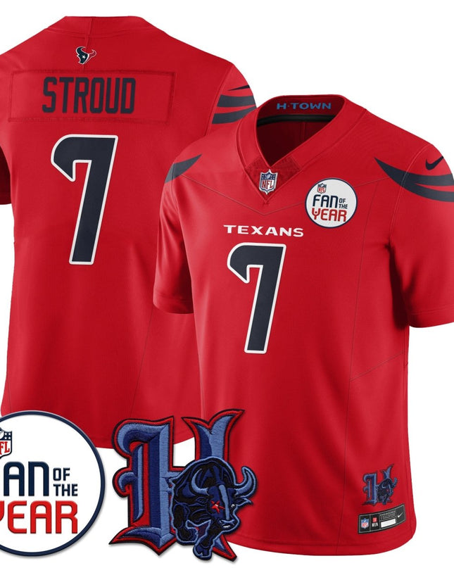 Women's Houston Texans "Fan Of The Year" Jersey - All Stitched HOUTEX_KDZ - KINDOZY
