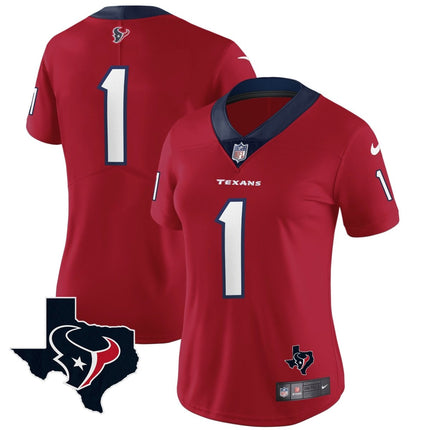 Women's Houston Texans Vapor Limited Jersey - All Stitched HOUTEX_KDZ - KINDOZY