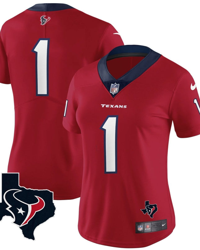 Women's Houston Texans Vapor Limited Jersey - All Stitched HOUTEX_KDZ - KINDOZY