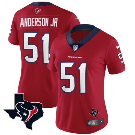 Women's Houston Texans Vapor Limited Jersey - All Stitched HOUTEX_KDZ - KINDOZY