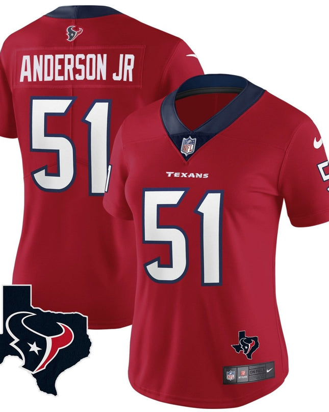 Women's Houston Texans Vapor Limited Jersey - All Stitched HOUTEX_KDZ - KINDOZY