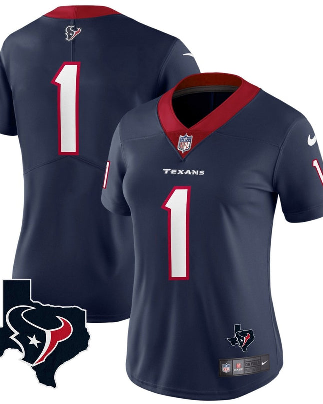 Women's Houston Texans Vapor Limited Jersey - All Stitched HOUTEX_KDZ - KINDOZY