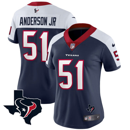 Women's Houston Texans Vapor Limited Jersey - All Stitched HOUTEX_KDZ - KINDOZY