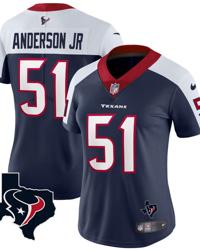 Women's Houston Texans Vapor Limited Jersey - All Stitched HOUTEX_KDZ - KINDOZY