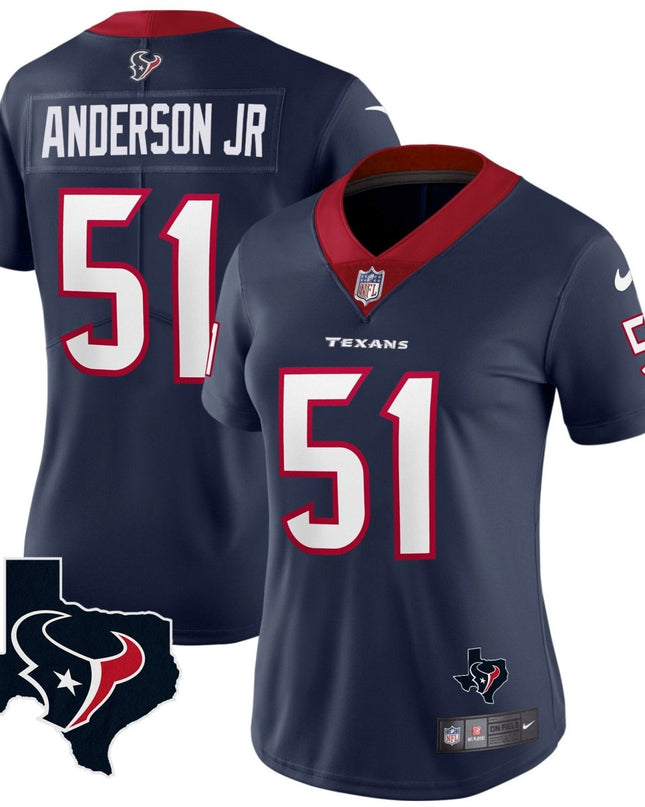 Women's Houston Texans Vapor Limited Jersey - All Stitched HOUTEX_KDZ - KINDOZY