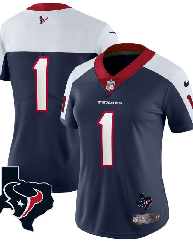 Women's Houston Texans Vapor Limited Jersey - All Stitched HOUTEX_KDZ - KINDOZY