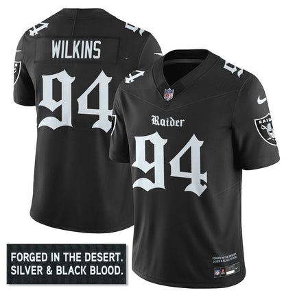 Women's Las Vegas Raiders 'Gothic Silver State Edition' Vapor Limited Jersey - All Stitched LVRAI_KDZ - KINDOZY