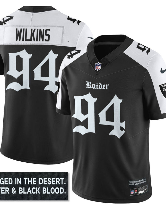 Women's Las Vegas Raiders 'Gothic Silver State Edition' Vapor Limited Jersey - All Stitched LVRAI_KDZ - KINDOZY
