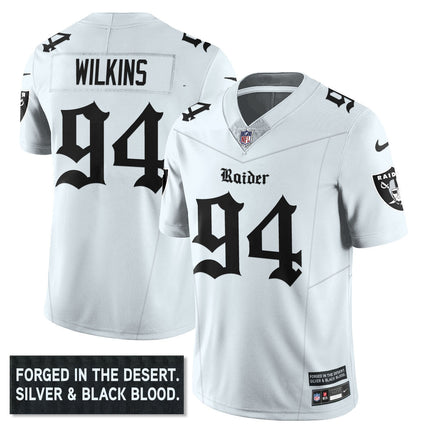 Women's Las Vegas Raiders 'Gothic Silver State Edition' Vapor Limited Jersey - All Stitched LVRAI_KDZ - KINDOZY