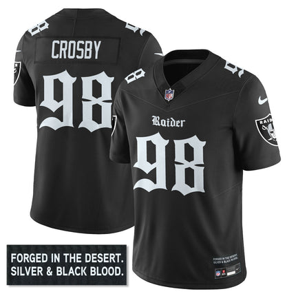 Women's Las Vegas Raiders 'Gothic Silver State Edition' Vapor Limited Jersey - All Stitched LVRAI_KDZ - KINDOZY