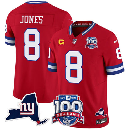 Women's New York Giants 100th Season & State Patch Vapor Limited Jersey - All Stitched NYG_KDZ - KINDOZY