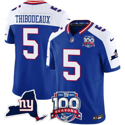 Women's New York Giants 100th Season & State Patch Vapor Limited Jersey - All Stitched NYG_KDZ - KINDOZY