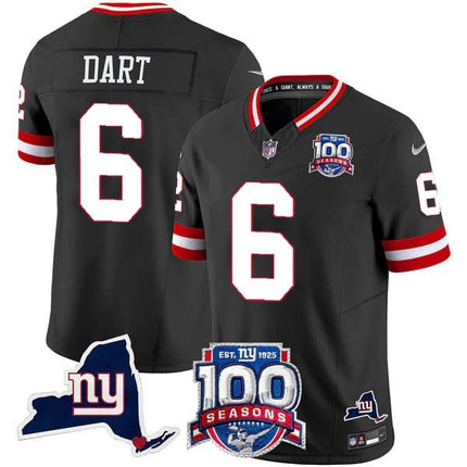 Women's New York Giants 100th Season & State Patch Vapor Limited Jersey - All Stitched NYG_KDZ - KINDOZY