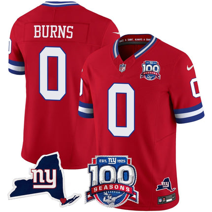 Women's New York Giants 100th Season & State Patch Vapor Limited Jersey - All Stitched NYG_KDZ - KINDOZY