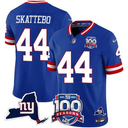 Women's New York Giants 100th Season & State Patch Vapor Limited Jersey - All Stitched NYG_KDZ - KINDOZY